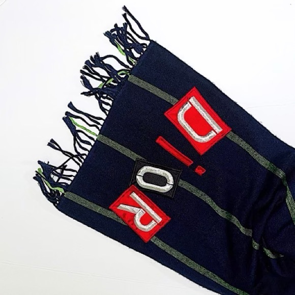 Authentic Dior Rare Galliano Logo Embroidered Pashmina Scarf - Picture 4 of 8